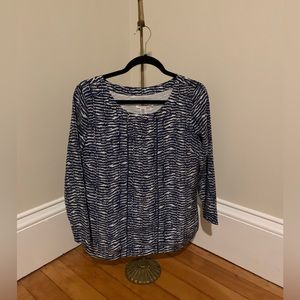 Vineyard Vines women top navy blue and white size 0 XS Preppy